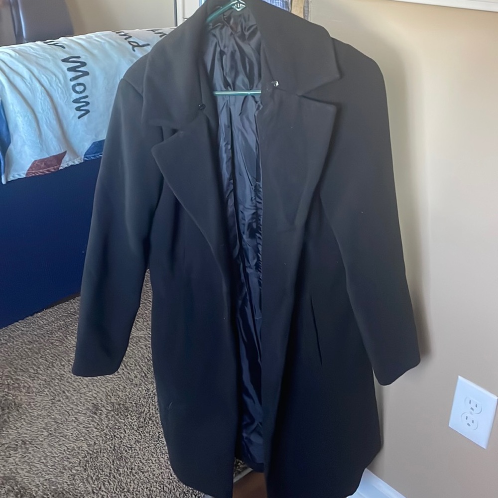 Double Breasted FauX Wool Peacoat